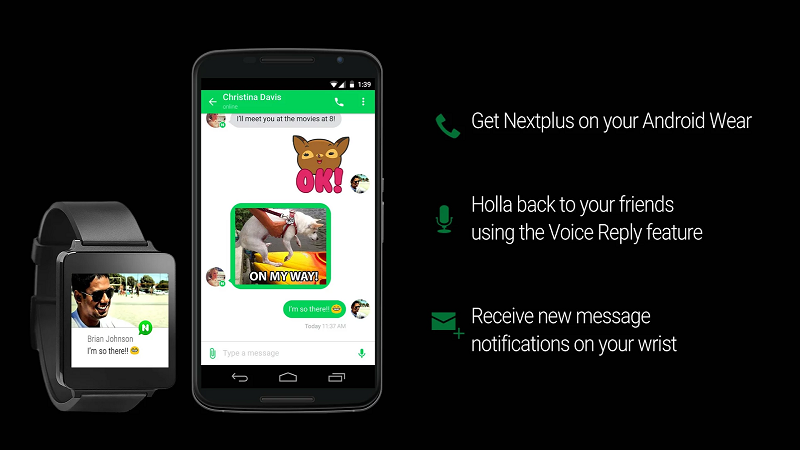 Download NextPlus is available for both iPhone and Android.