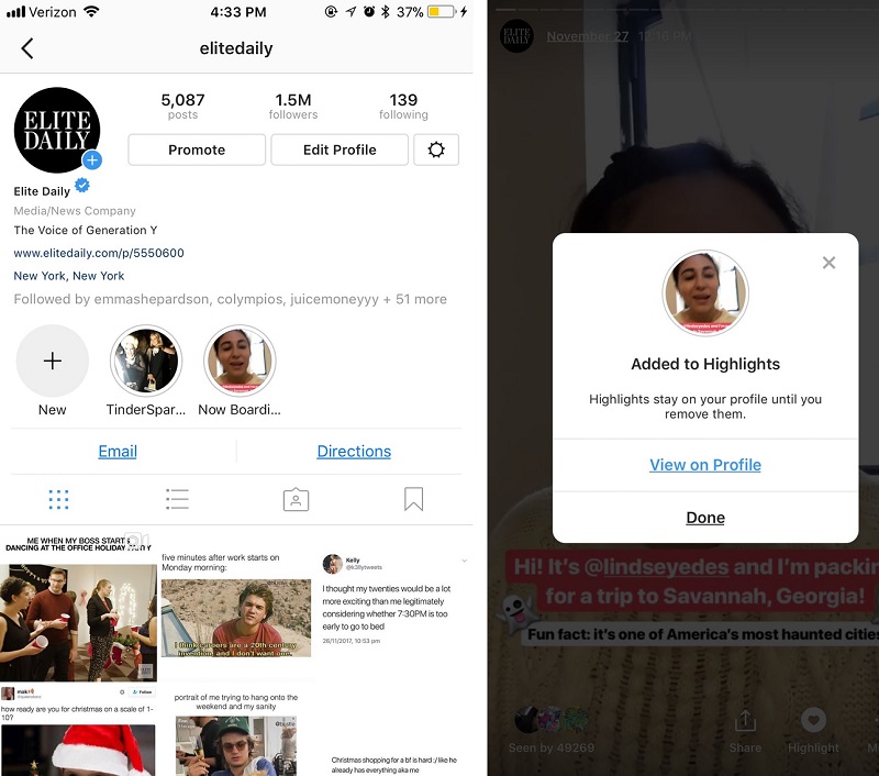 How to highlight stories on Instagram