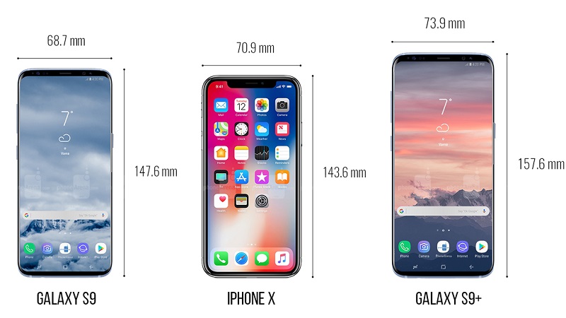 مقایسه سامسونگ گلکسی S9 با آیفون X
