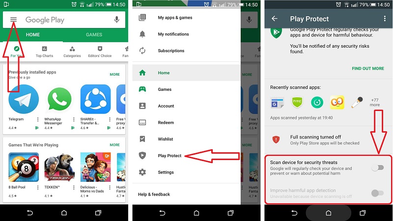 چگونگی غیر فعال کردن Google Play Protection