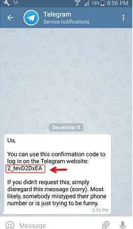 دریافت کد تاییدیه حذف اکانت تلگرام