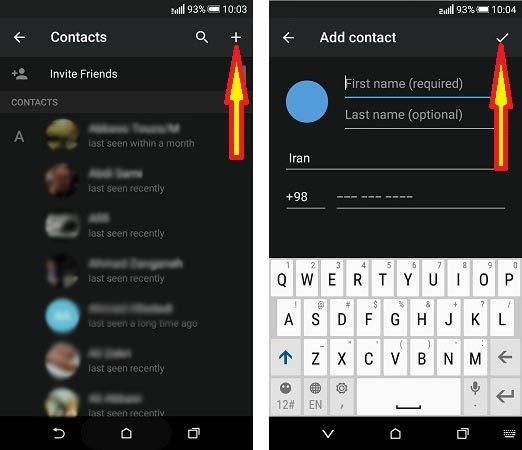 How to Add a Contact in Telegram