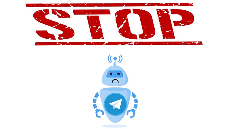 حذف ربات تلگرام
