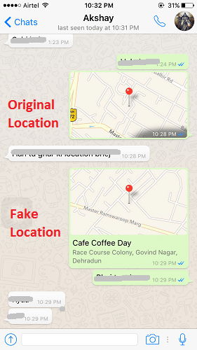 fake location in Iphone