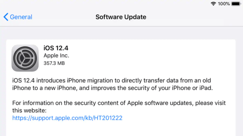 آپدیت iOS 12.4