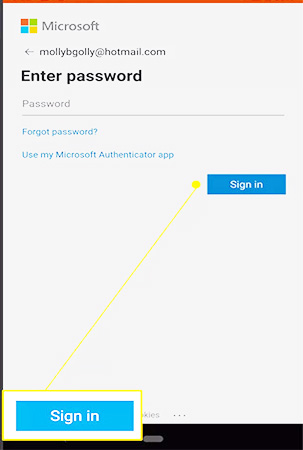 وارد کردن رمز عبور در آفیس برای اندروید